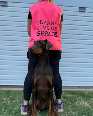 
                  
                    Awareness Dog Training Please Give Us Space Vest | Hi Vis Vest | Human Dog Training Vest
                  
                