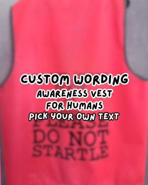 
                  
                    Awareness Dog Training Custom Wording Vest | Hi Vis Vest | Human Dog Training Vest
                  
                