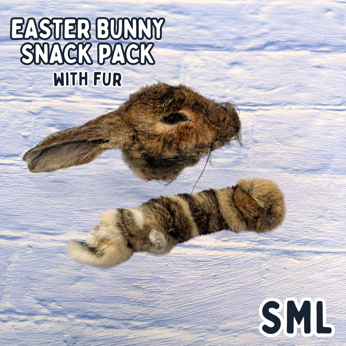 Easter Bunny Snack Pack | Rabbit Skin Twist & Whole Rabbit Head | Dog