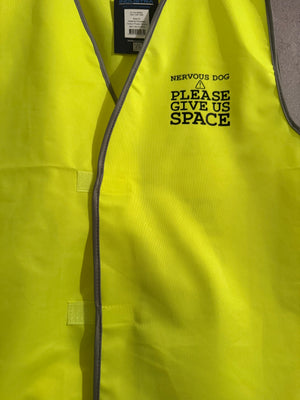 
                  
                    Awareness Nervous Dog Please Give Us Space Vest | Hi Vis Vest | Human Dog Training Vest
                  
                