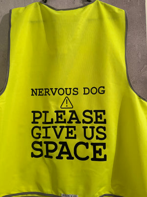 
                  
                    Awareness Nervous Dog Please Give Us Space Vest | Hi Vis Vest | Human Dog Training Vest
                  
                