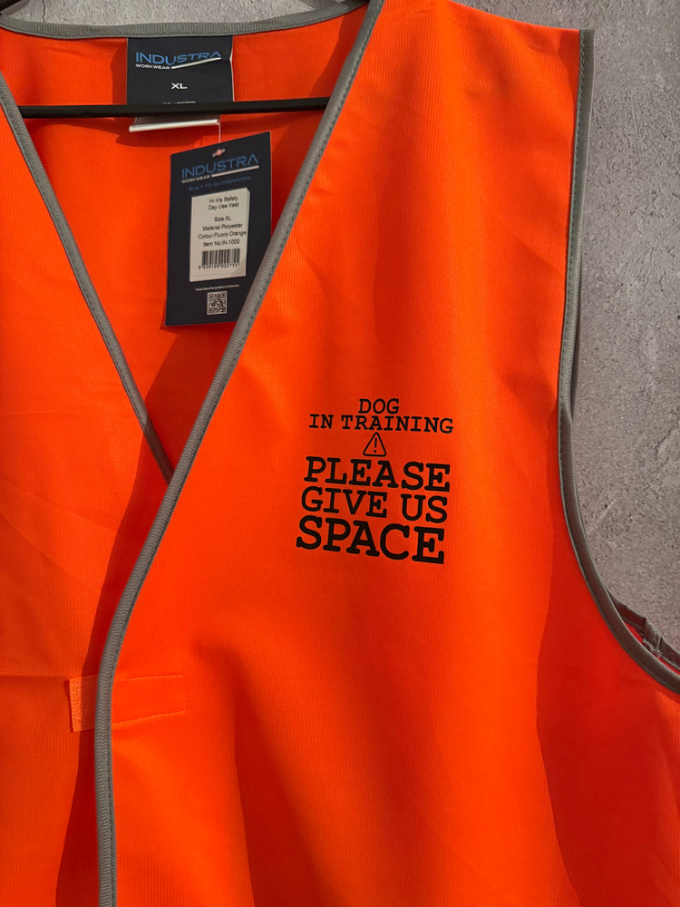 
                  
                    Awareness Dog In Training Please Give Us Space Vest | Hi Vis Vest | Human Dog Training Vest
                  
                