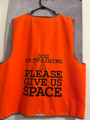 
                  
                    Awareness Dog In Training Please Give Us Space Vest | Hi Vis Vest | Human Dog Training Vest
                  
                
