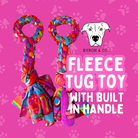Fleece Tug Toy With Handle