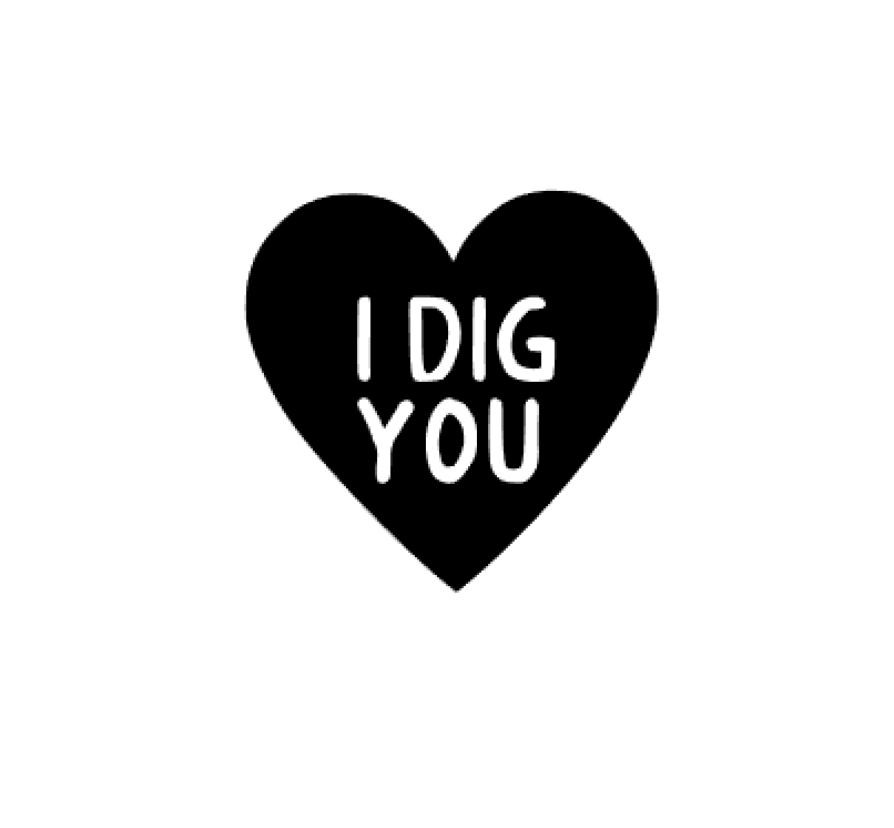 Personalise Your Bandana - I Dig You (in heart)
